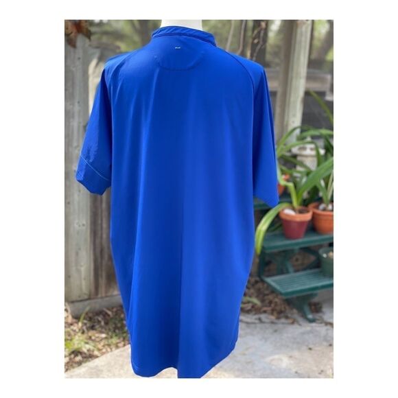 Blue Dry-fit Golf Polo Shirt 1/4 Snap Closure - Picture 3 of 10